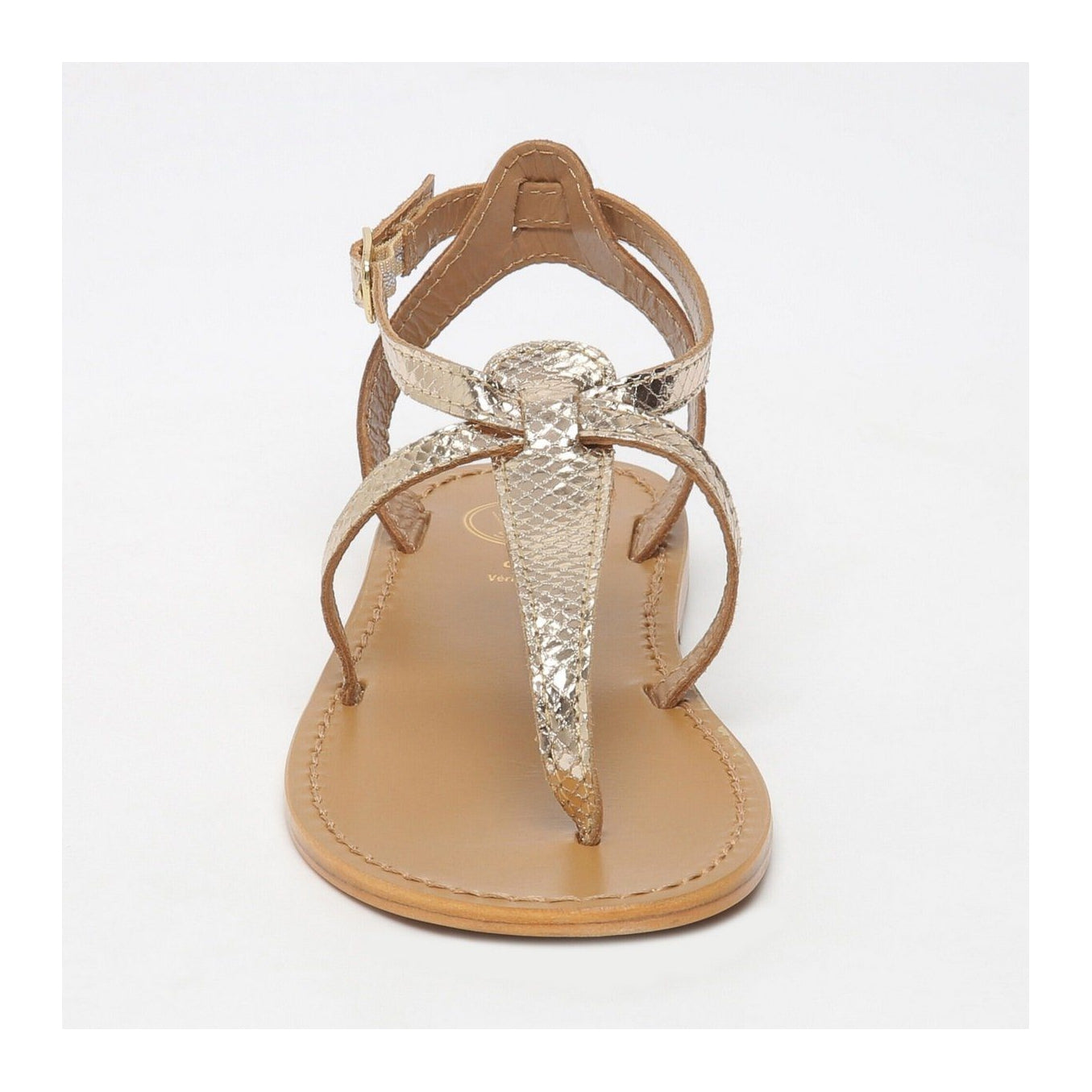 White Sun - Harpa Sandals - Gold Snake Foil - Gold Snake