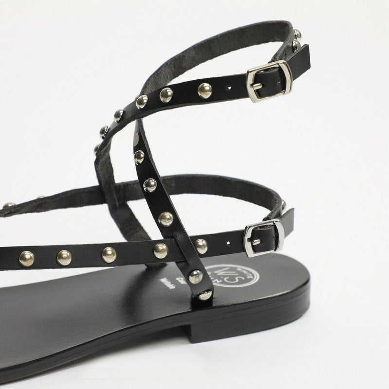 White Sun - Sandales Melona - Black Buff - Black