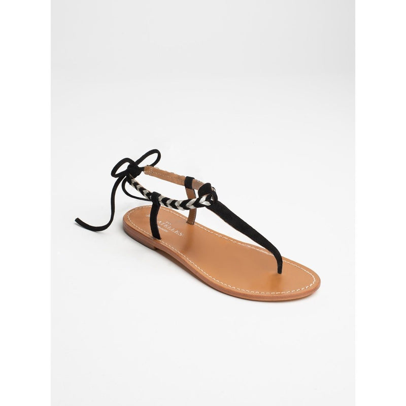Les Bagatelles - Sandalias Smith - Negro y Plata