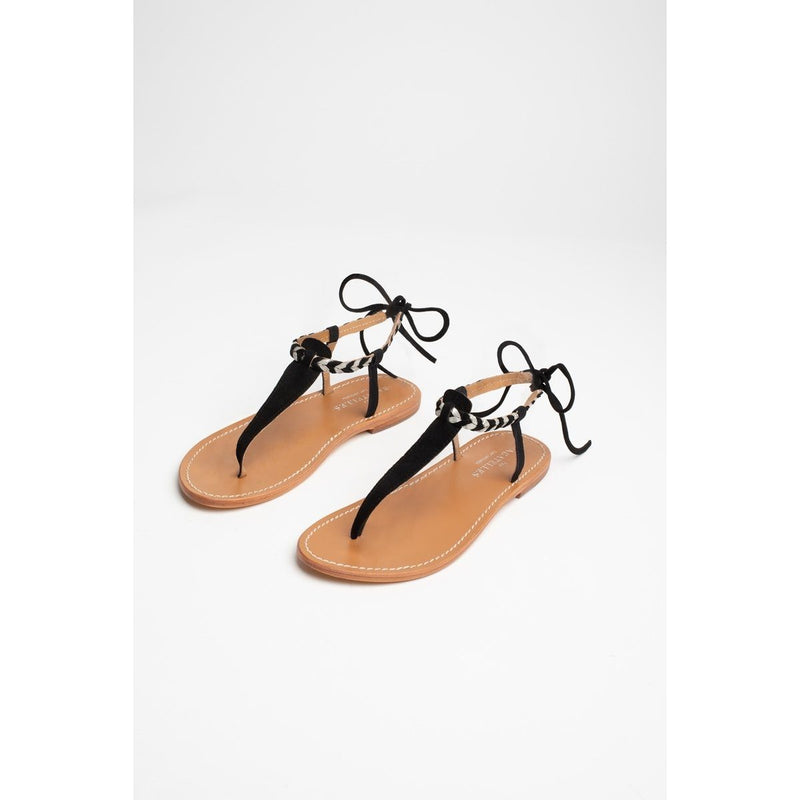 Les Bagatelles - Sandalias Smith - Negro y Plata