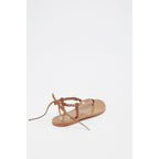Las Bagatelas - Sandalias Smith - Dorado y Camel