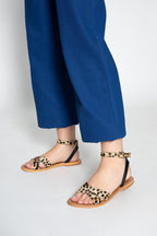 Les Bagatelles - Sandalias Brione - Negro y Leopardo