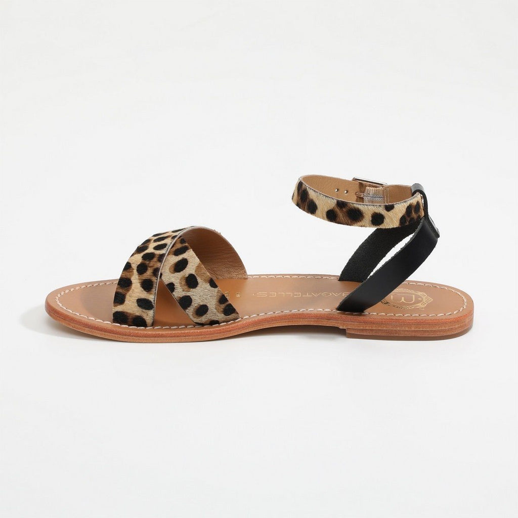 Les Bagatelles - Sandalias Brione - Negro y Leopardo