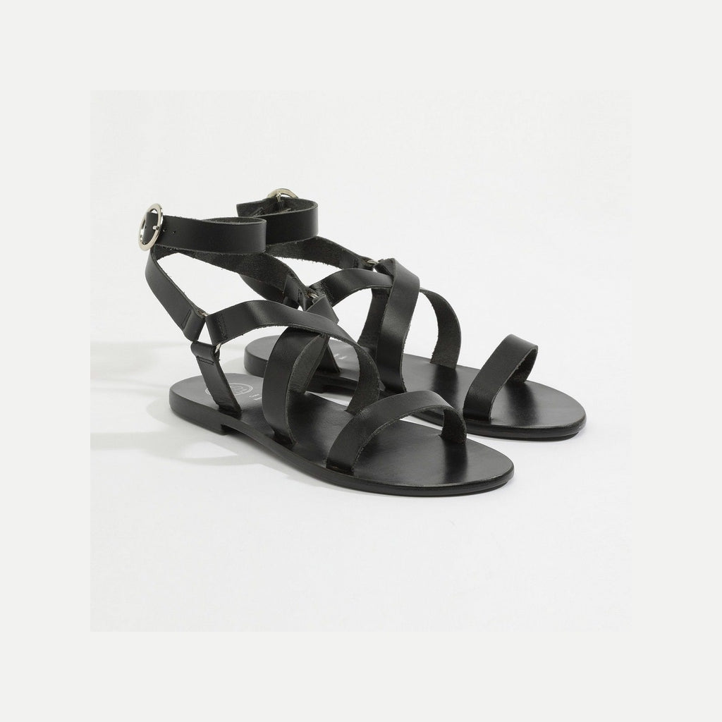 White Sun - Charel Sandals - Black Buff - Black