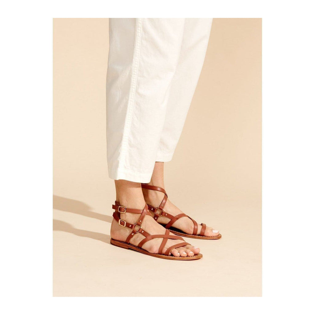 White Sun - Claudina Sandals - Marron Buff - Brown