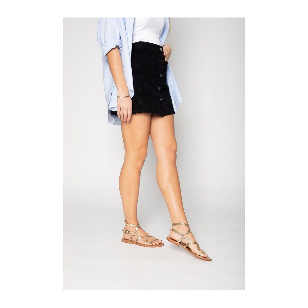 White Sun - Claudina Dark Gold Sandals