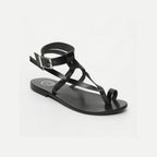 White Sun - Hermance Sandals - Black Buff - Black