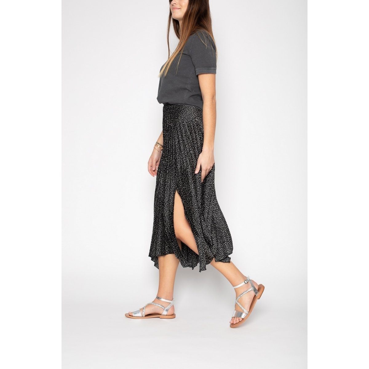 White Sun - Leandra Sandals - Buff Silver - Silver