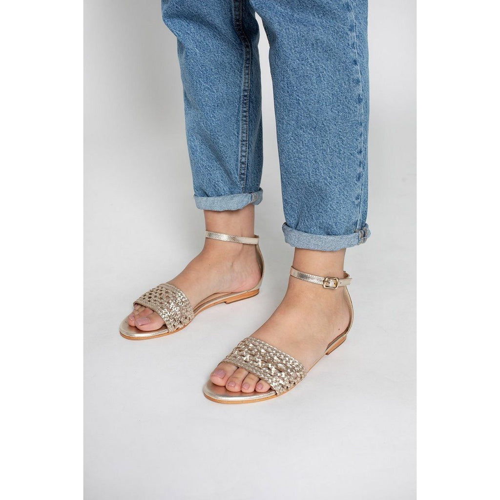 White Sun - Sandalias Major - Goat Gold (Trenzado) - Dorado