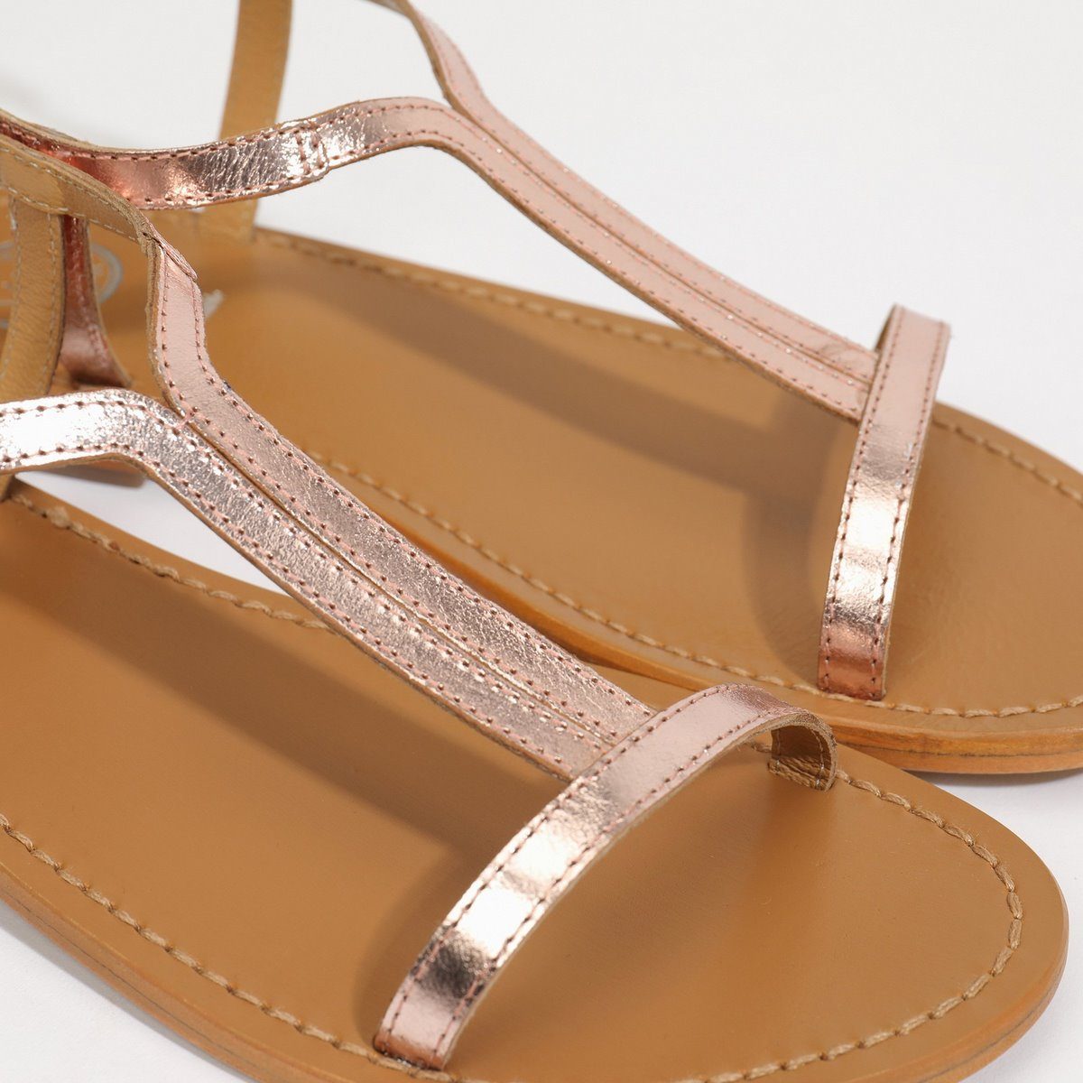 White Sun - Miramar Sandals - Cow Rose Gold - Goldpink