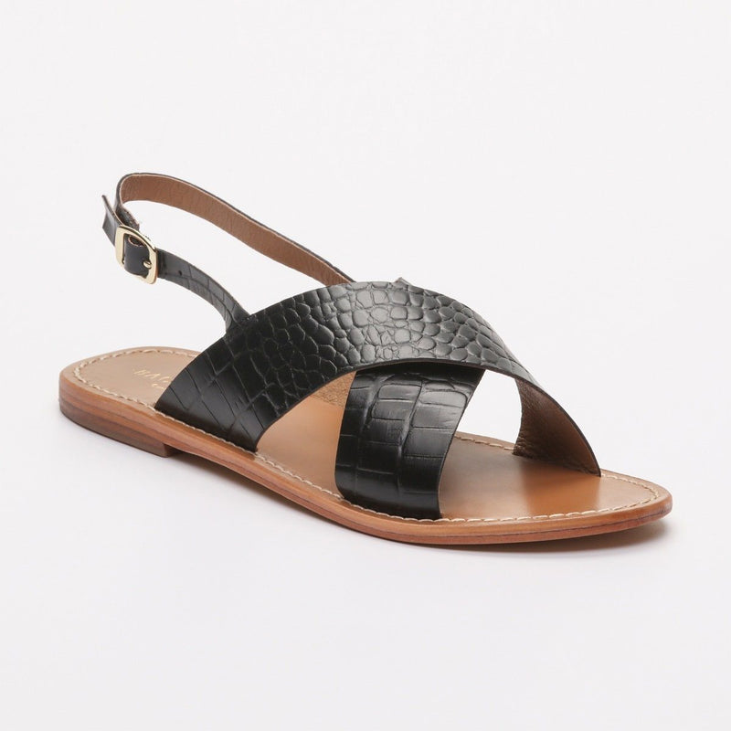 Les Bagatelles - Sandalias Sibella - Croco Negro