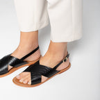 Les Bagatelles – Sandały Sibella – Black Croco