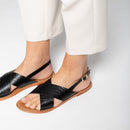 Les Bagatelles - Sandalias Sibella - Croco Negro