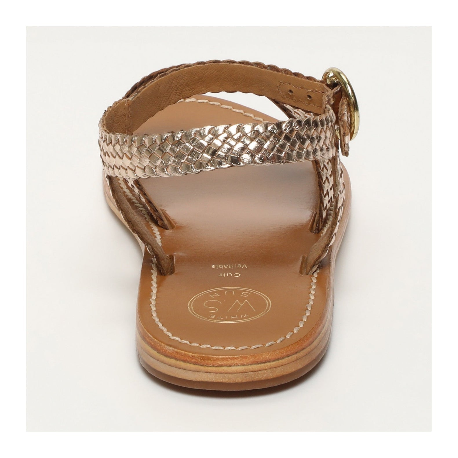 White Sun - Bharti Sandals - Gold Goat Leather - Gold