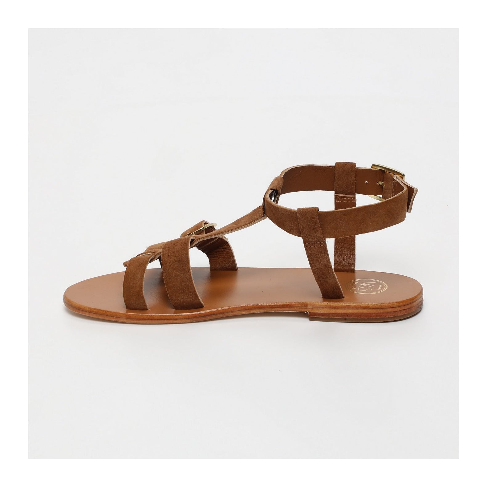 White Sun - Sandalias Damyanti - Ante de cabra camel - Camel