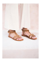 White Sun - Sandalias Damyanti - Ante de cabra camel - Camel