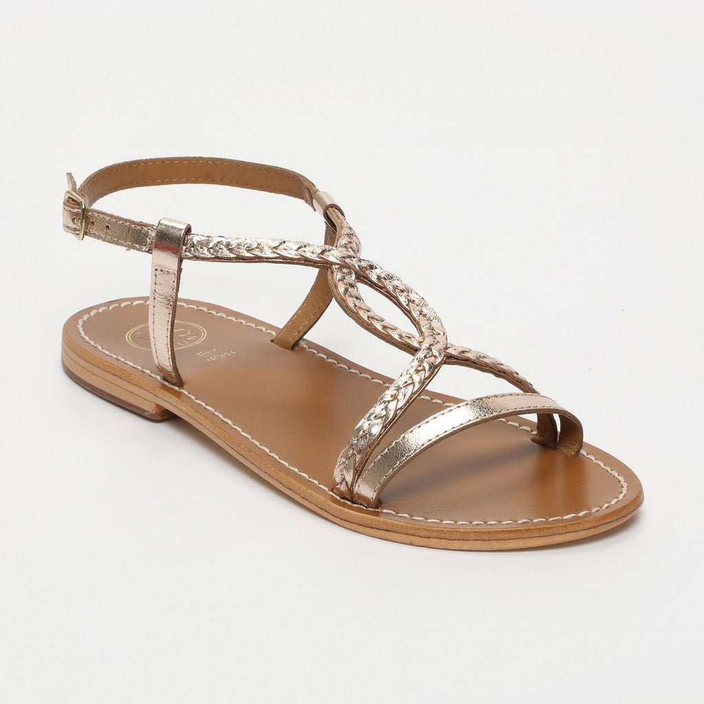 White Sun - Sandales Tara - Gold Goat Leather - Gold