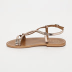 White Sun - Sandales Tara - Gold Goat Leather - Gold