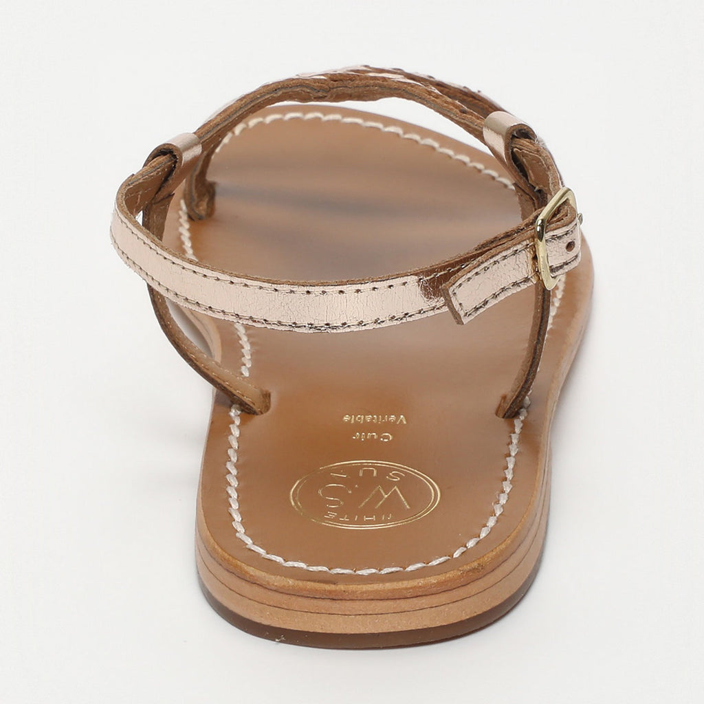 White Sun - Sandales Tara - Gold Goat Leather - Gold
