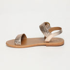 White Sun - Tiffany Sandals - Gold Goat Leather - Gold
