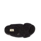 Fuzz Sugar Cross Slide Sandals - Black - Women