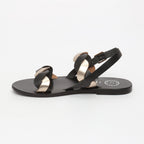 White Sun - Guaruja Sandals - Black And Gold - Women