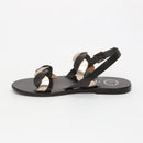 White Sun - Sandalias Guaruja - Negro Y Dorado - Mujer