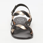 White Sun - Guaruja Sandals - Black And Gold - Women