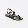 White Sun - Guaruja Sandals - Black And Gold - Women