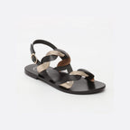 White Sun - Guaruja Sandals - Black And Gold - Women