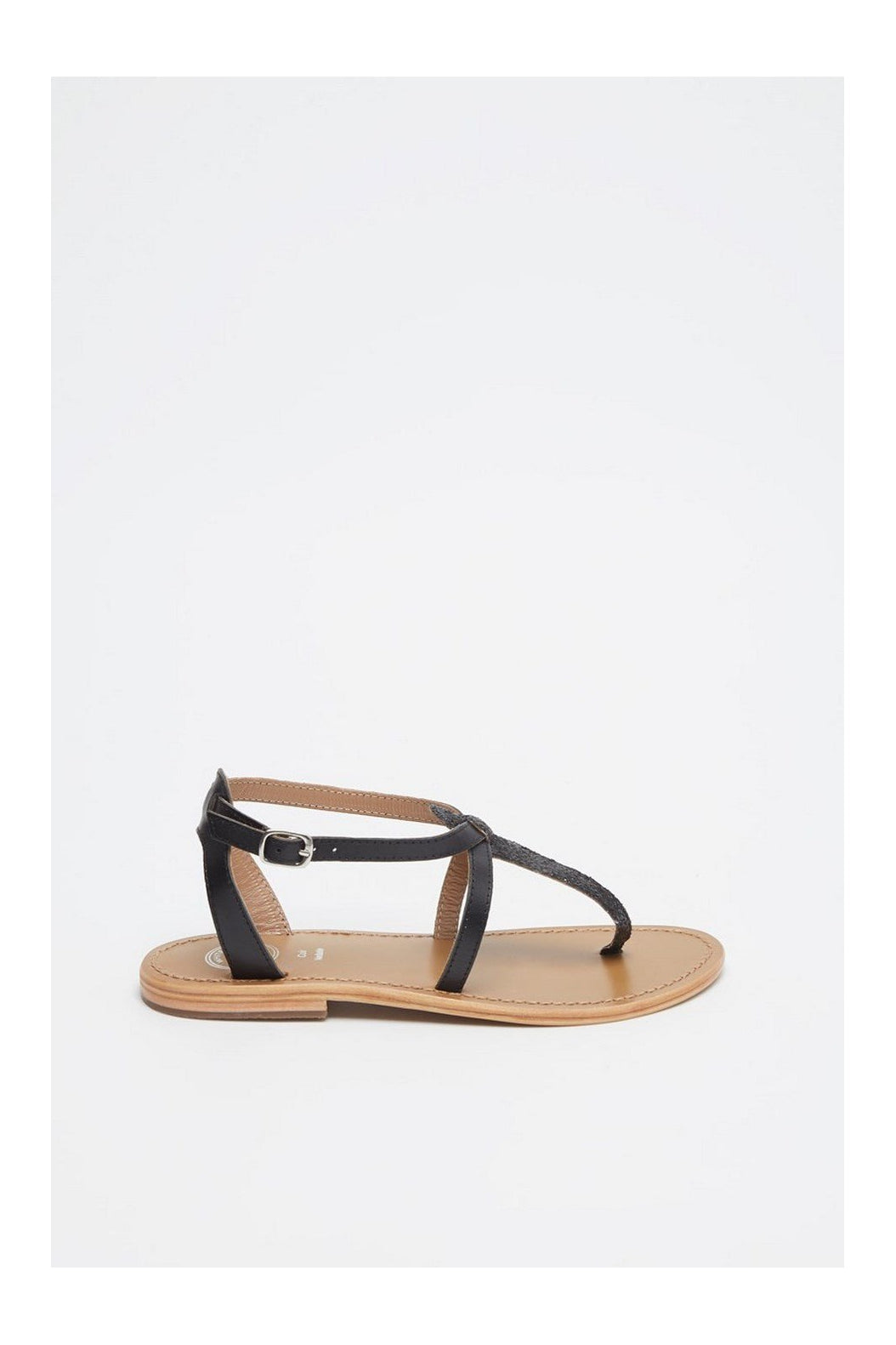 White Sun - Harpa Sandals - Goat Black / Glitter Black - Black