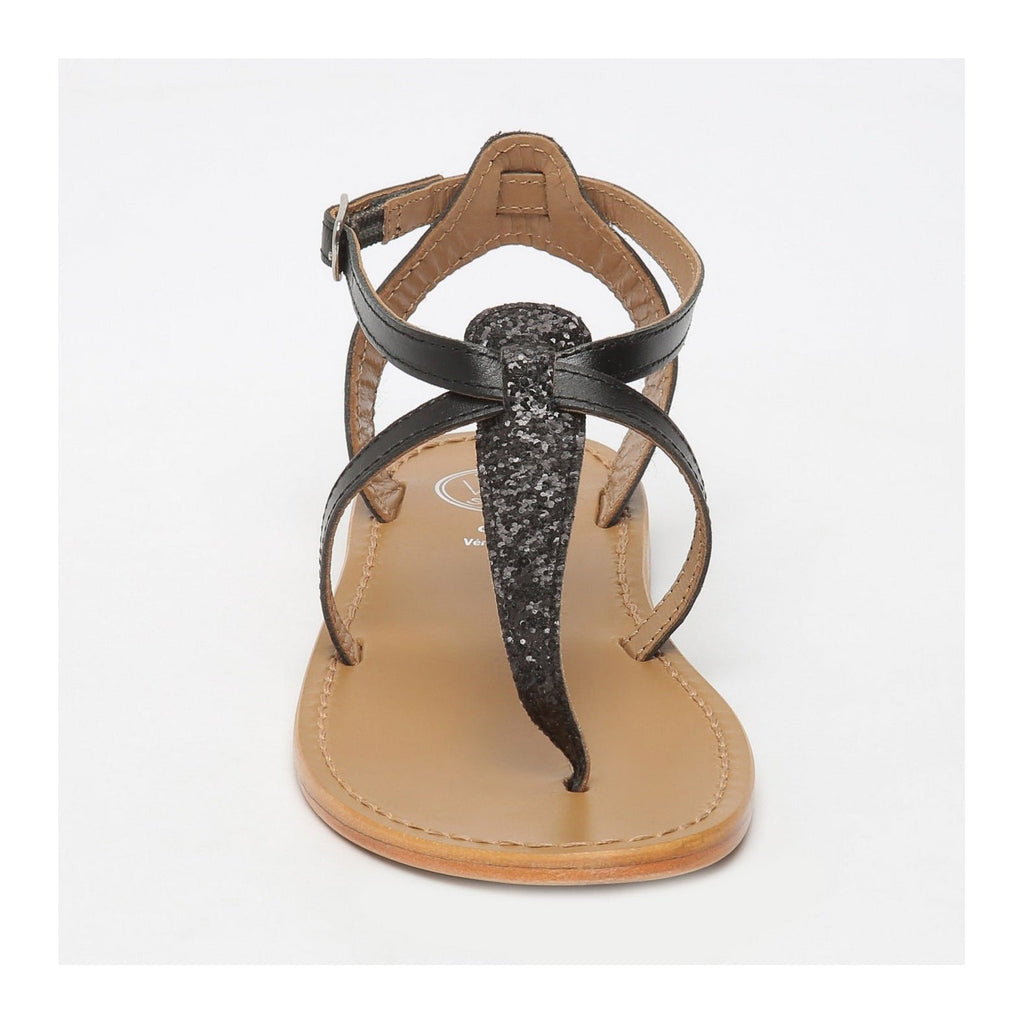 White Sun - Harpa Sandals - Goat Black / Glitter Black - Black