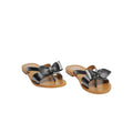 White Sun - Herbita Mules - Goat Black Metallic - Black