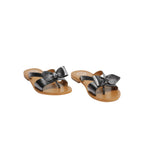White Sun - Herbita Mules - Goat Black Metallic - Black