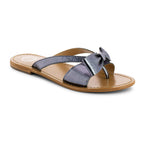 White Sun - Herbita Mules - Goat Black Metallic - Black