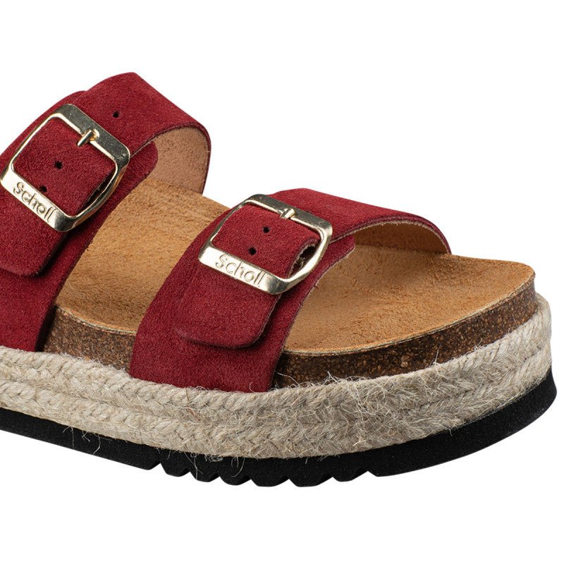 Ines Suede Sandals - Bordeaux - Women