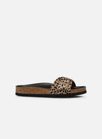 Kathleen Printed Leather Sandals - Brown - Women