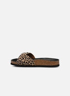 Kathleen Printed Leather Sandals - Brown - Women