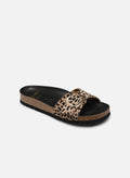 Kathleen Printed Leather Sandals - Brown - Women