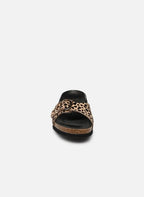Kathleen Printed Leather Sandals - Brown - Women