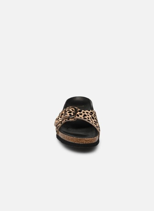 Kathleen Printed Leather Sandals - Brown - Women