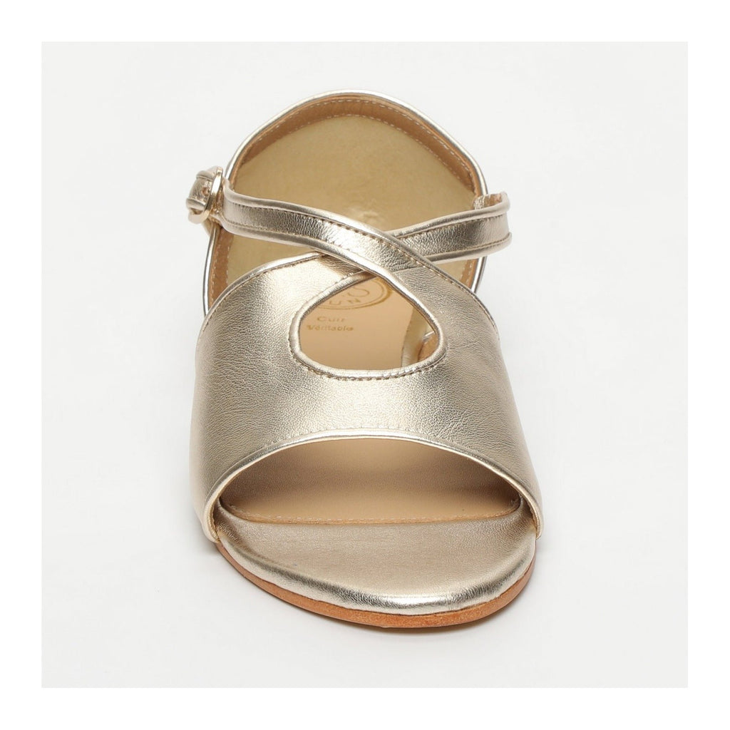 White Sun - Kirby Sandals - Gold Sheep Nappa - Gold