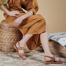 Couleur Pourpre - Kovalam Flat Sandals - Camel