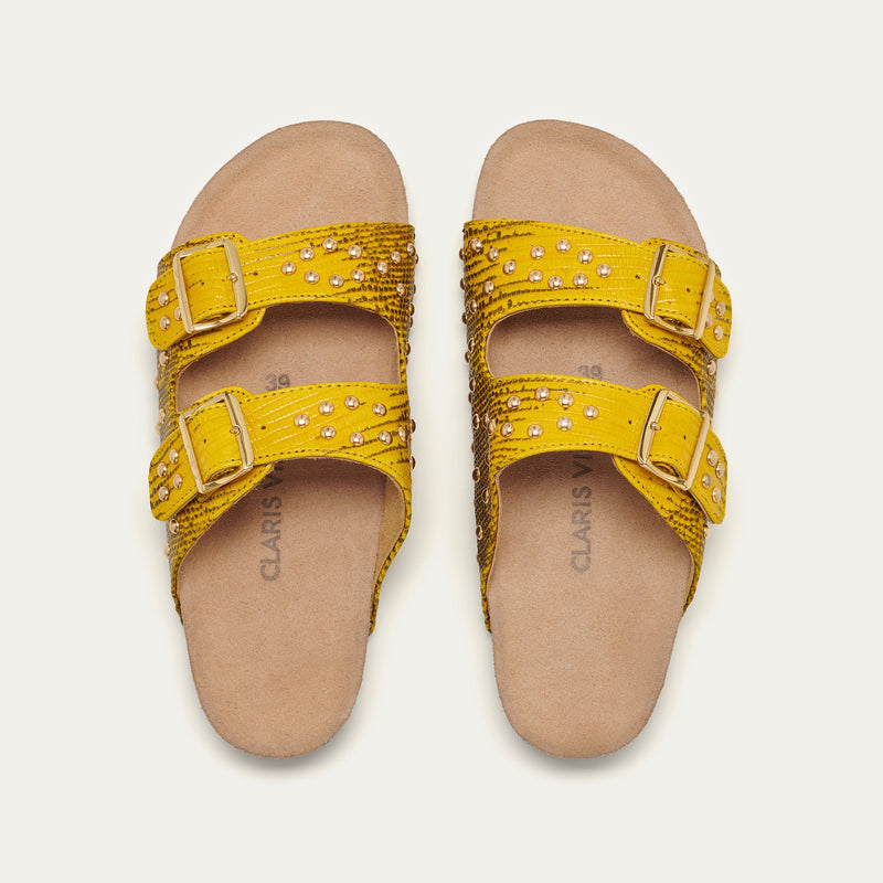 Lezard Odette yellow sandals