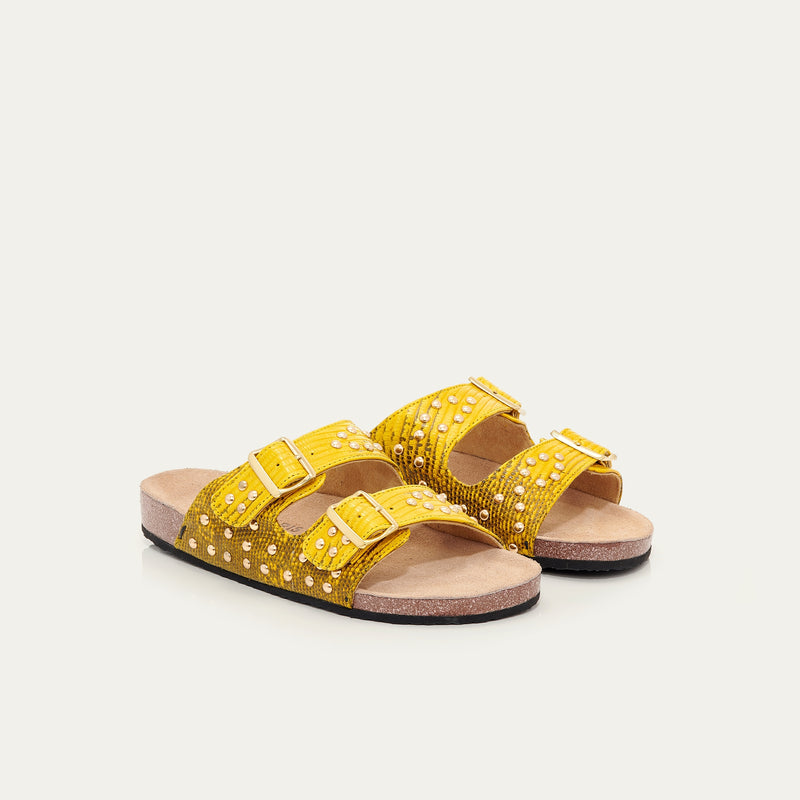 Lezard Odette yellow sandals