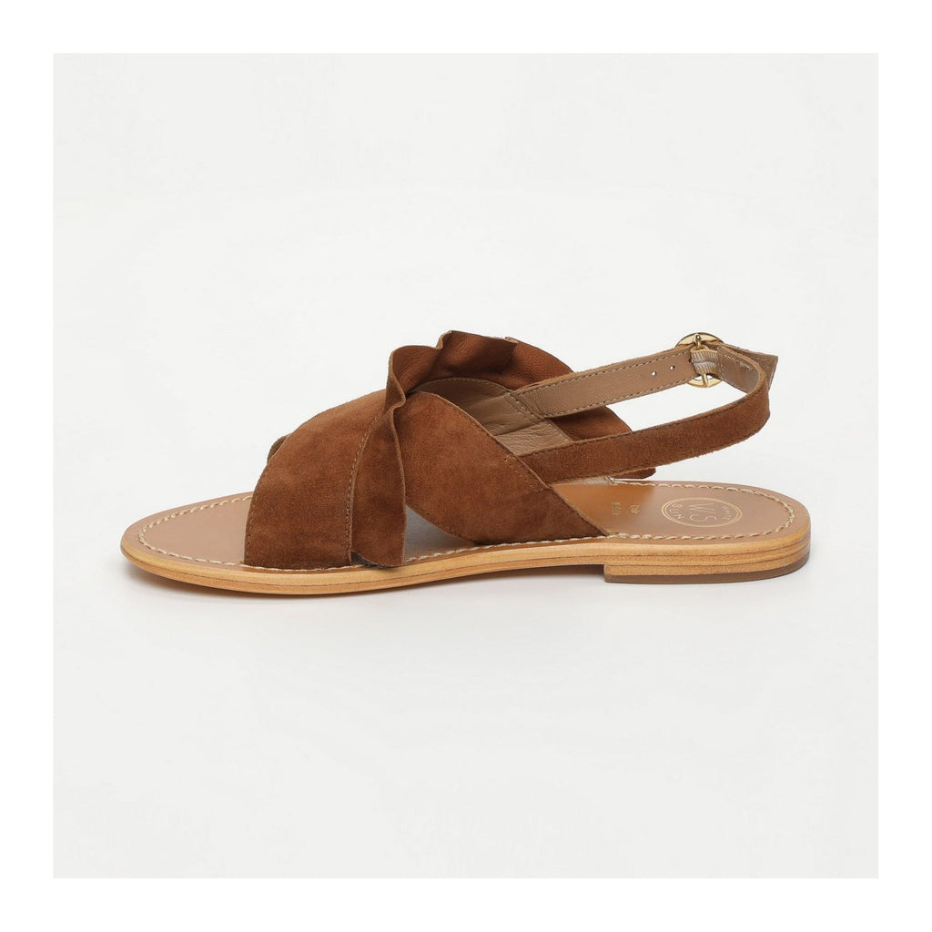Lilly Sandals - Suede Camel - Camel