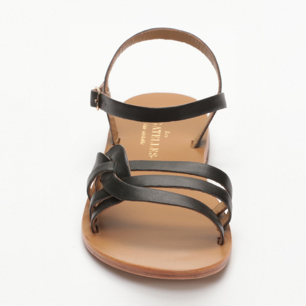 Les Bagatelles - Lydia Black Flat Sandals