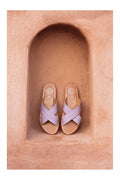 White Sun - Malvarrosa Mules - Lilac Goat Leather (Tresse 8B) - Lilac