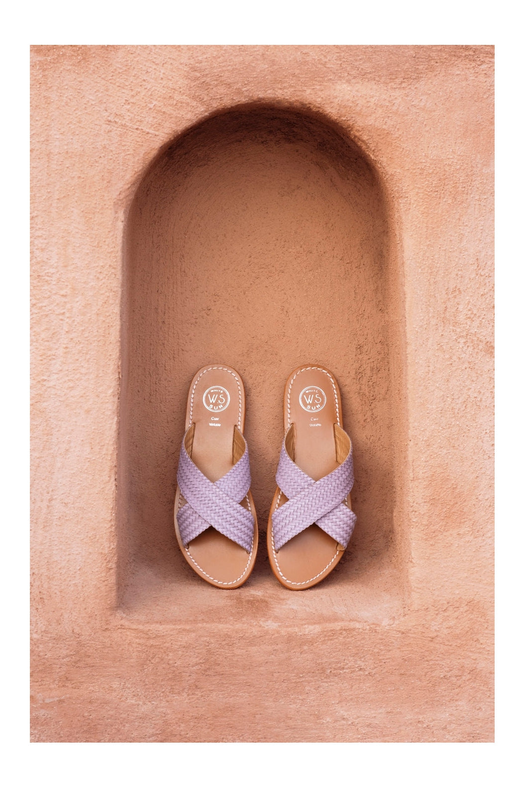 White Sun - Malvarrosa Mules - Lilac Goat Leather (Tresse 8B) - Lilac