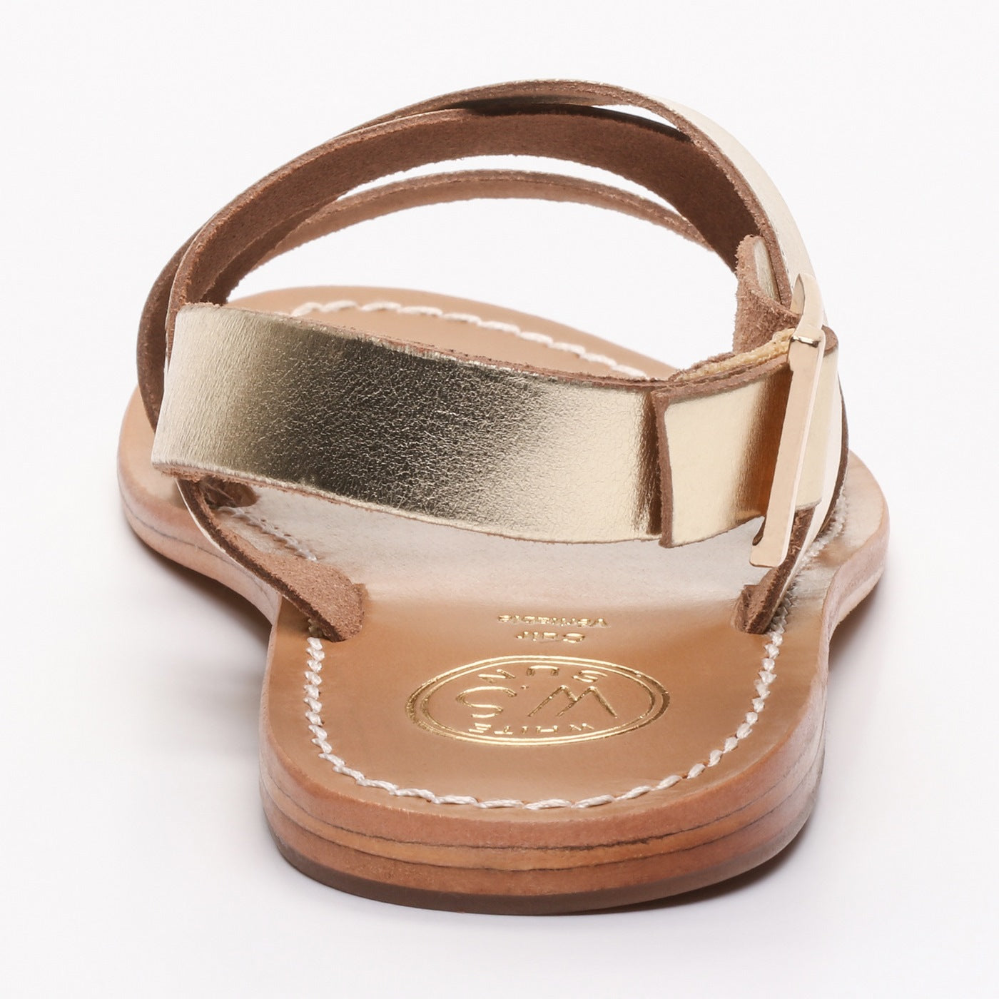 White Sun - Marney Sandals - Dark Gold Buff - Dark Gold